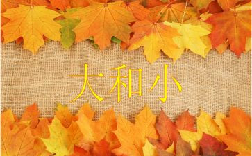 幼儿园大和小的教案5篇